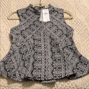 Sugarlips Printed High Neck Mantra Top NWT